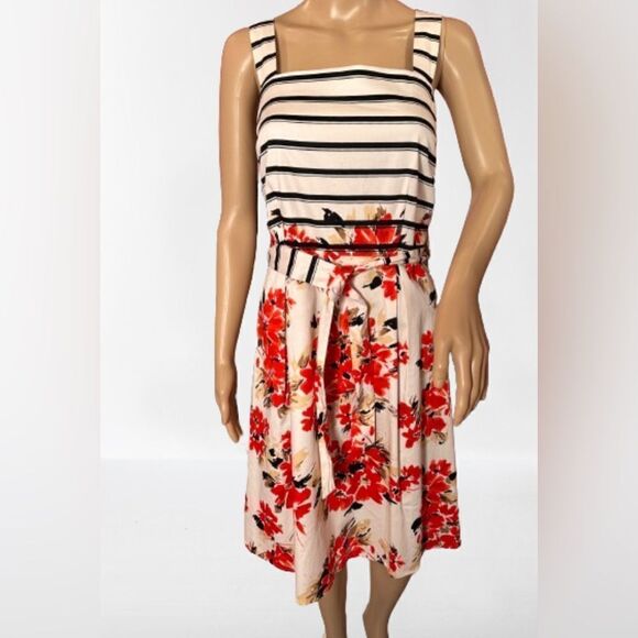 The Limited Striped Floral Dress - Picture 1 of 7